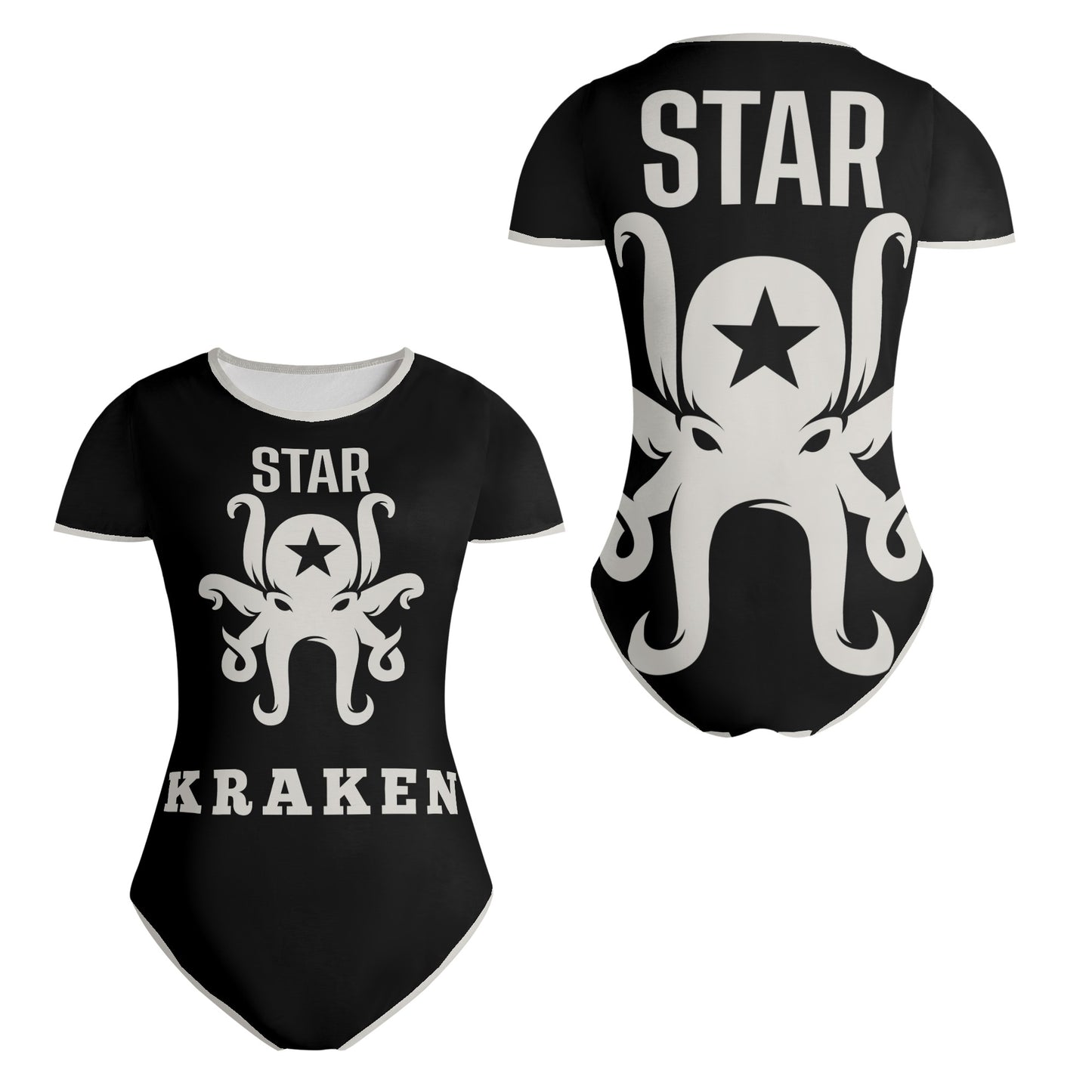 Star Kraken Womens Black Soft Short Sleeve Bodysuit