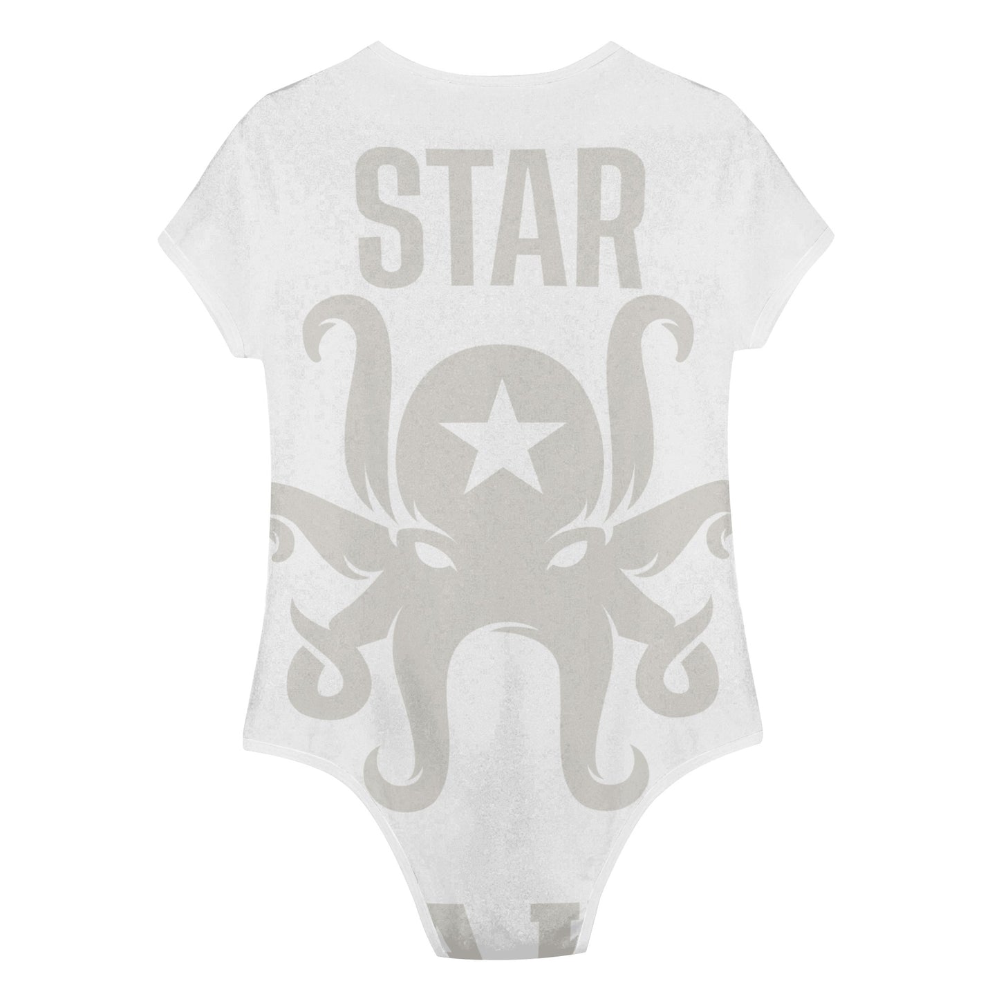 Star Kraken Womens White Soft Short Sleeve Bodysuit