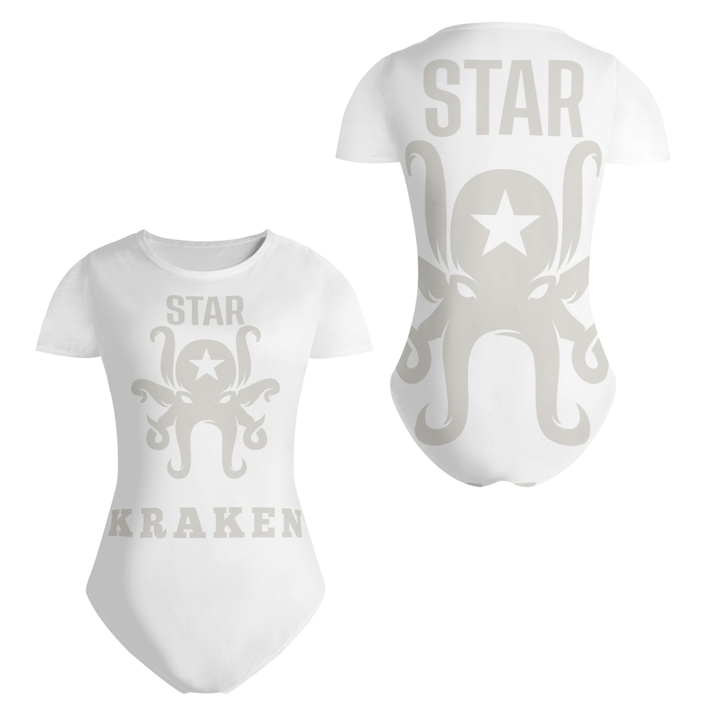 Star Kraken Womens White Soft Short Sleeve Bodysuit