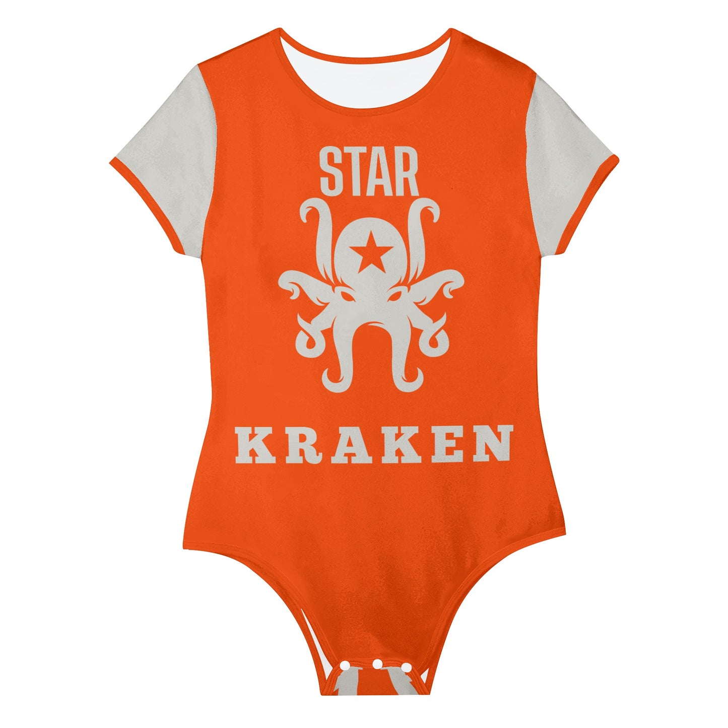 Star Kraken Womens Dark Orange Soft Short Sleeve Bodysuit