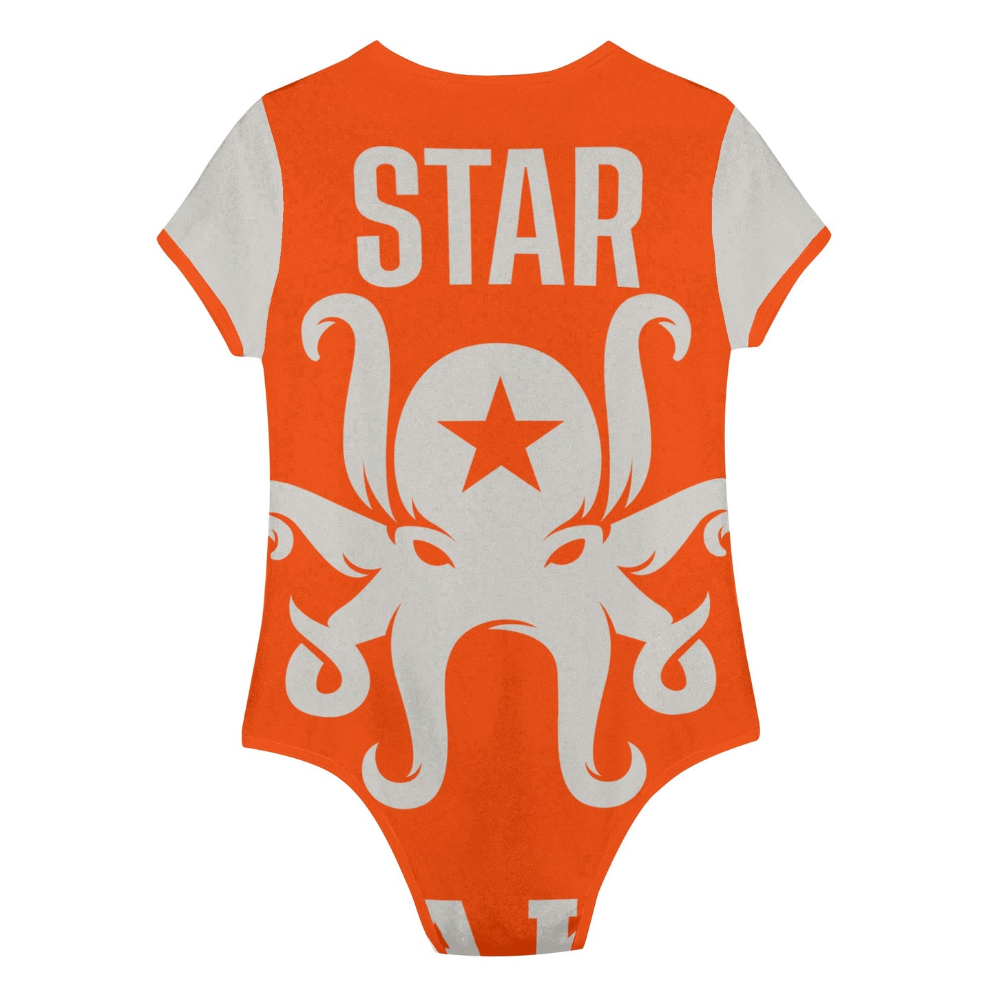 Star Kraken Womens Dark Orange Soft Short Sleeve Bodysuit