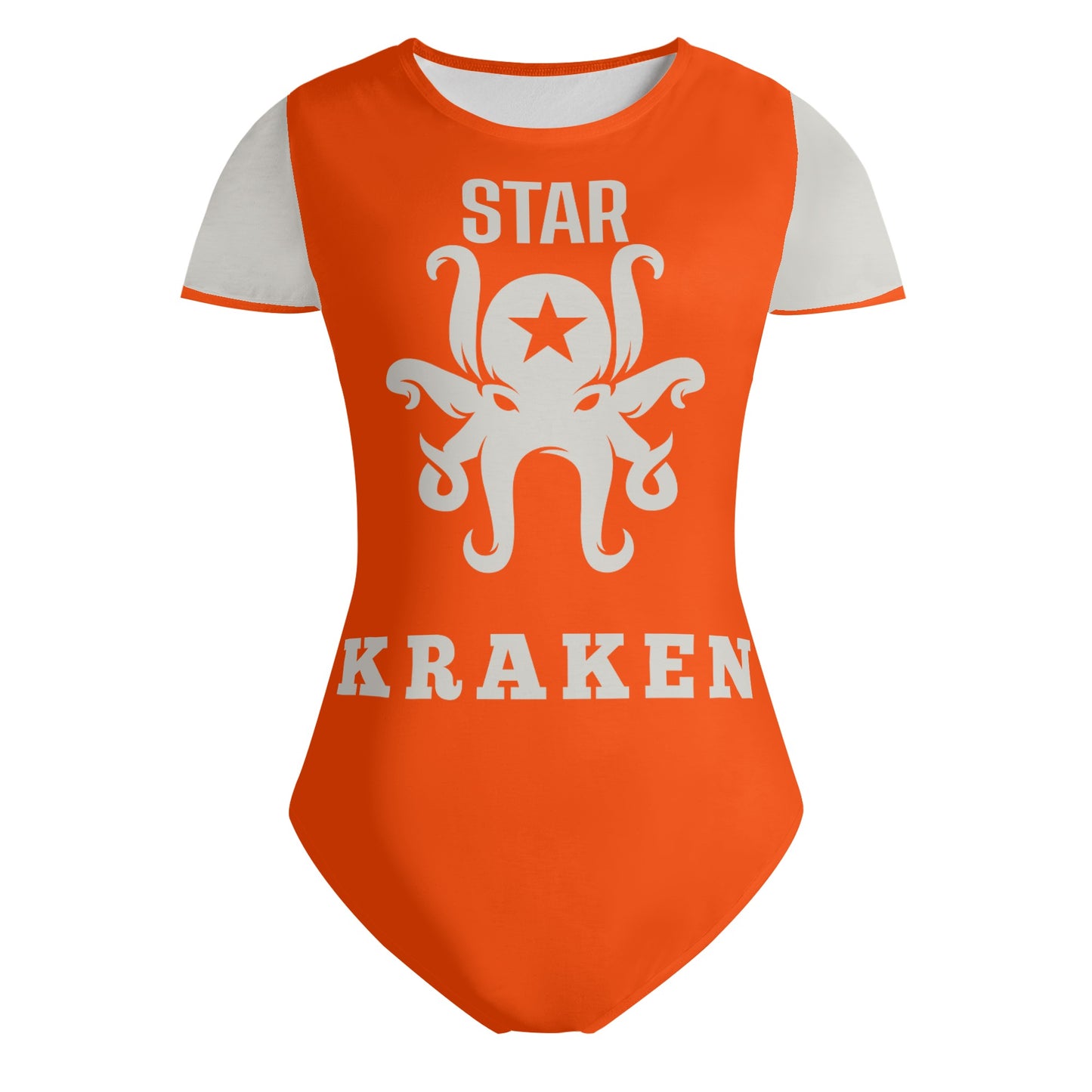 Star Kraken Womens Dark Orange Soft Short Sleeve Bodysuit