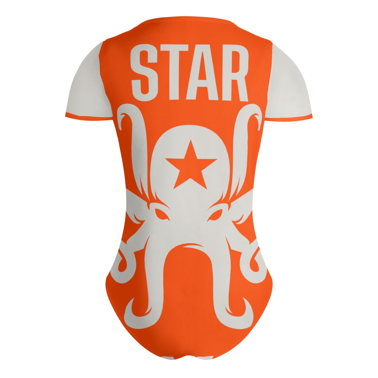 Star Kraken Womens Dark Orange Soft Short Sleeve Bodysuit