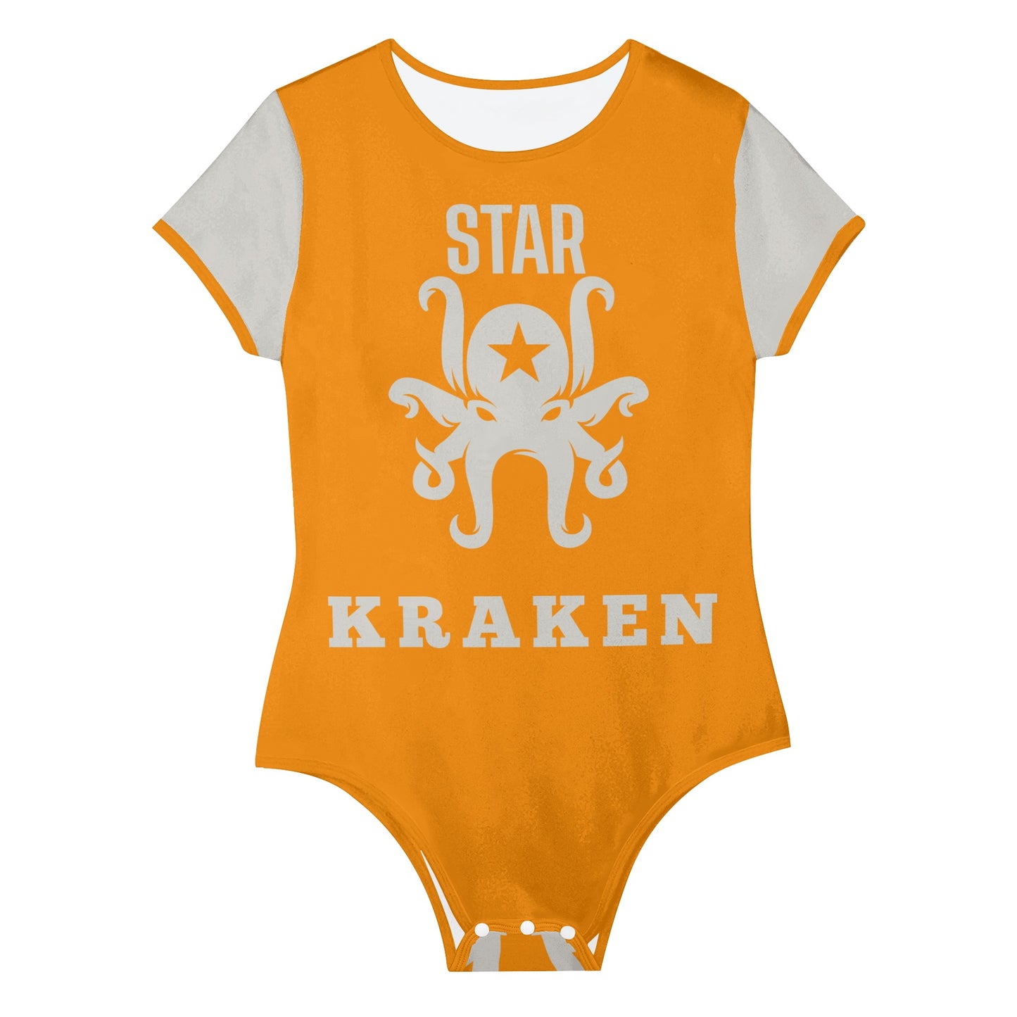 Star Kraken Womens Orange Soft Short Sleeve Bodysuit