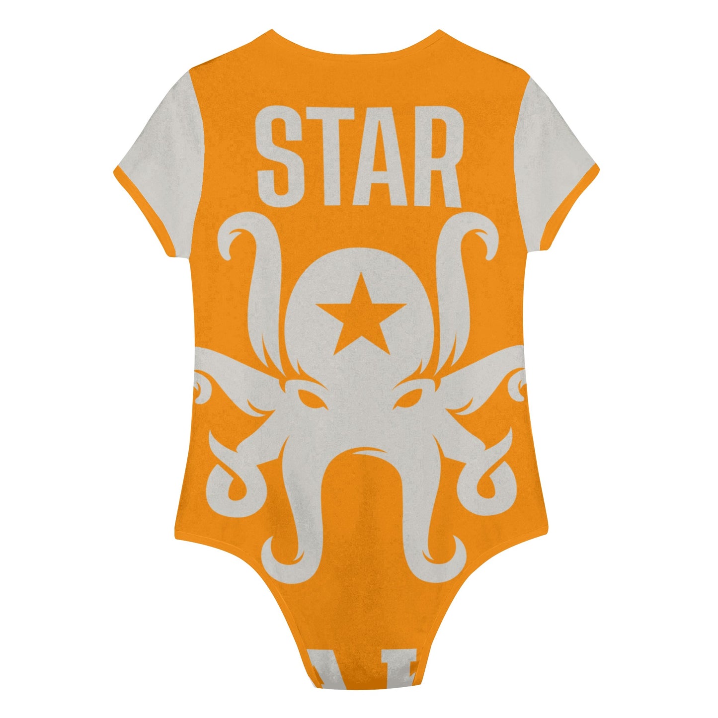 Star Kraken Womens Orange Soft Short Sleeve Bodysuit