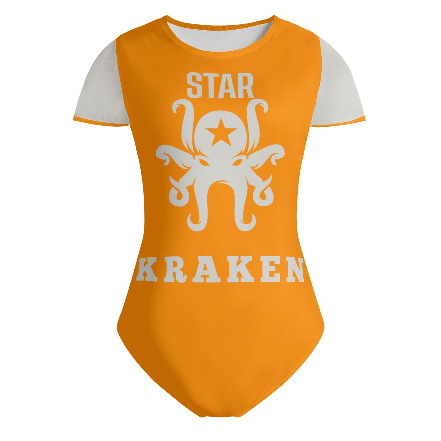 Star Kraken Womens Orange Soft Short Sleeve Bodysuit