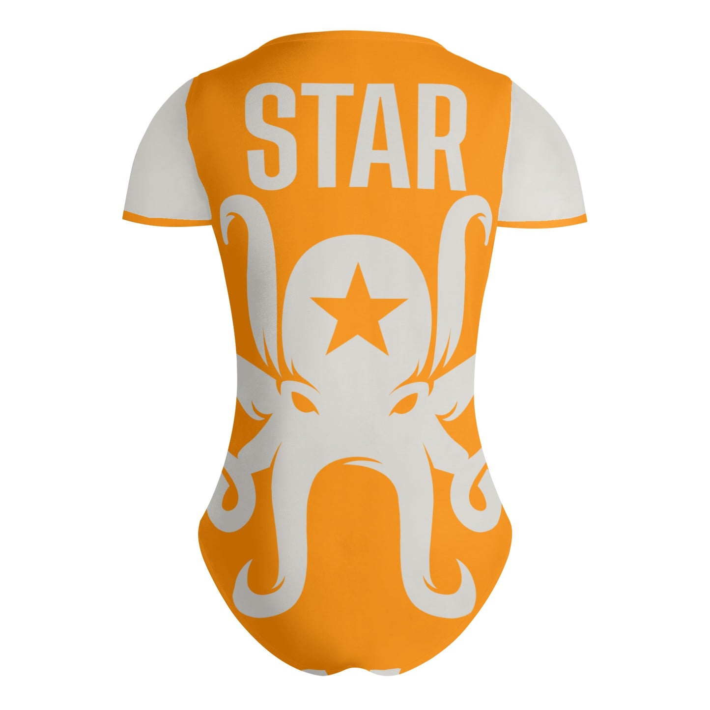 Star Kraken Womens Orange Soft Short Sleeve Bodysuit