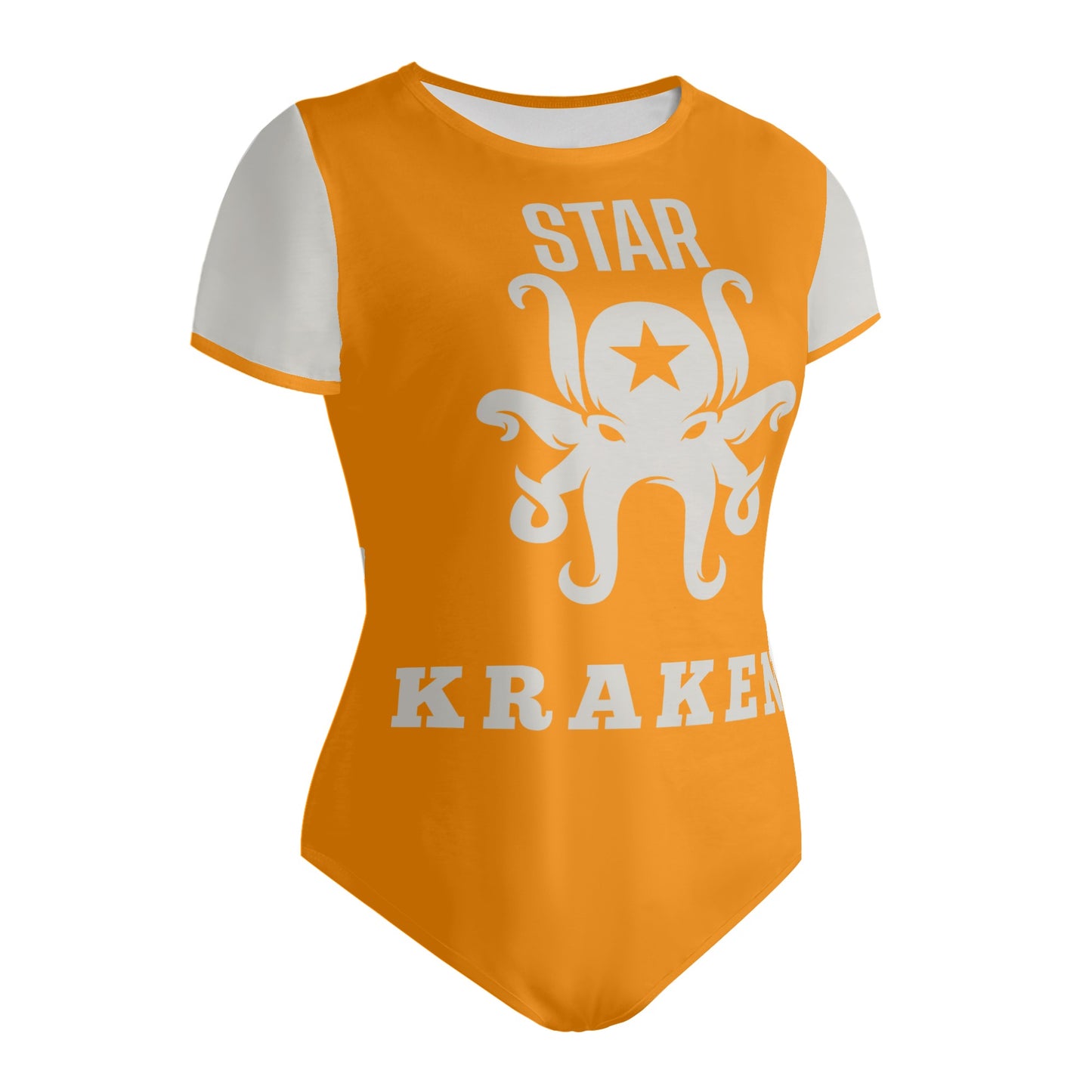 Star Kraken Womens Orange Soft Short Sleeve Bodysuit