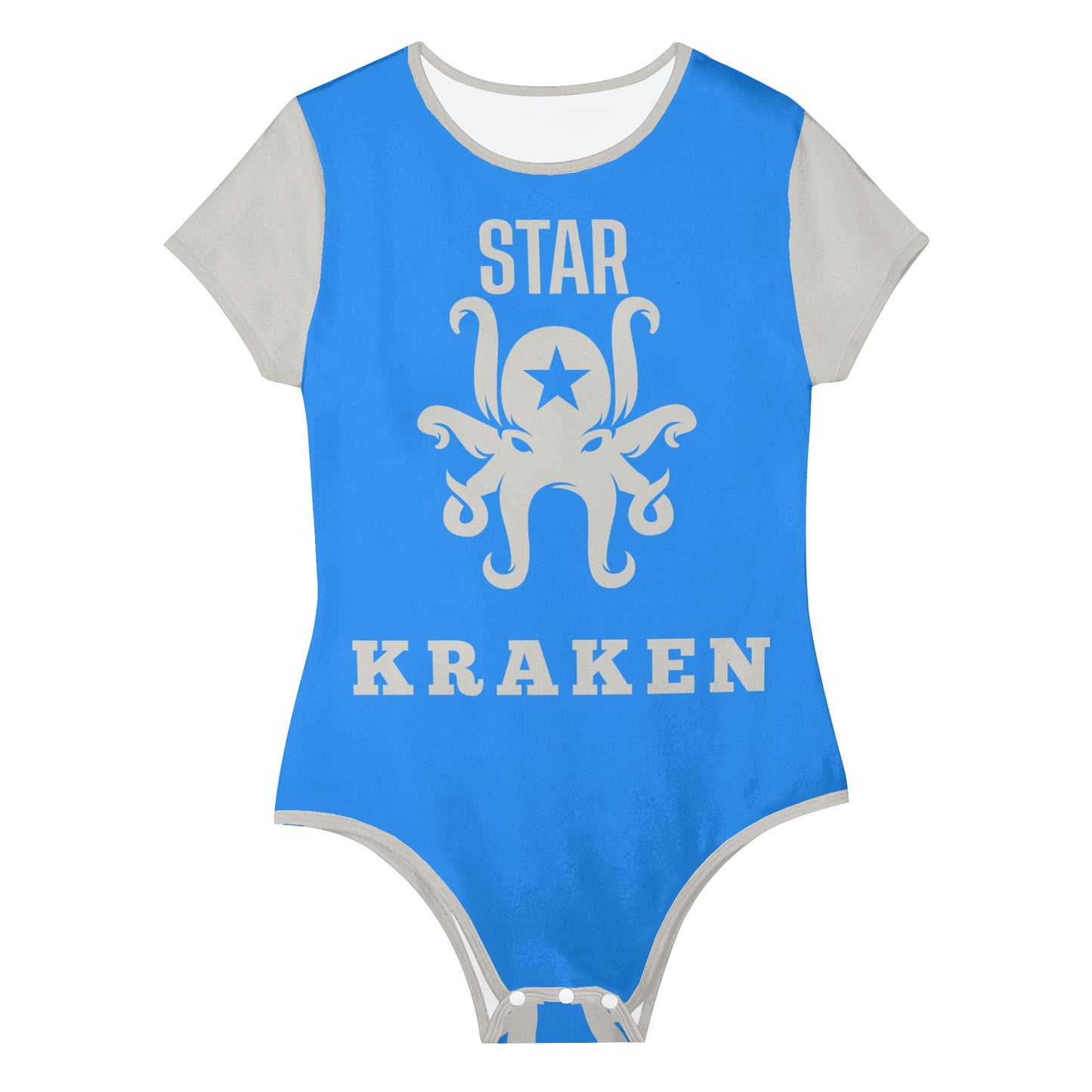 Star Kraken Womens Blue Soft Short Sleeve Bodysuit