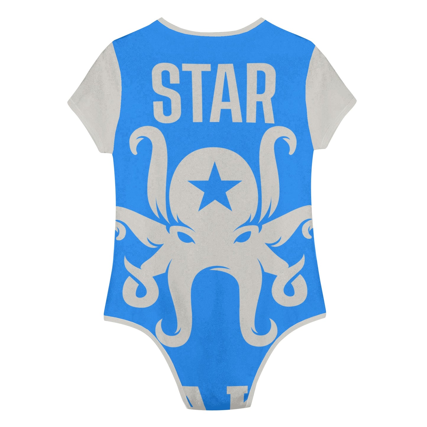 Star Kraken Womens Blue Soft Short Sleeve Bodysuit