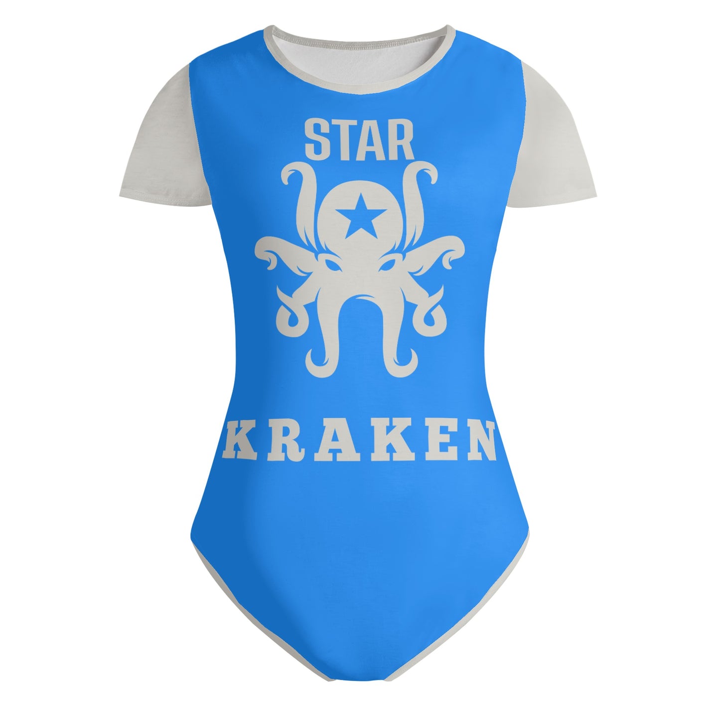 Star Kraken Womens Blue Soft Short Sleeve Bodysuit