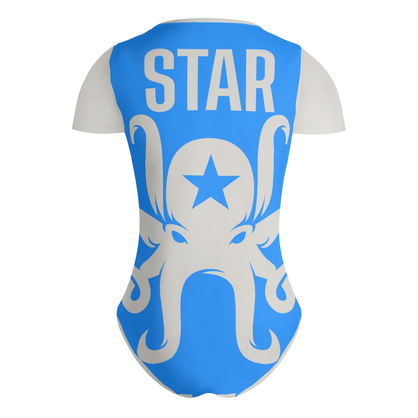 Star Kraken Womens Blue Soft Short Sleeve Bodysuit