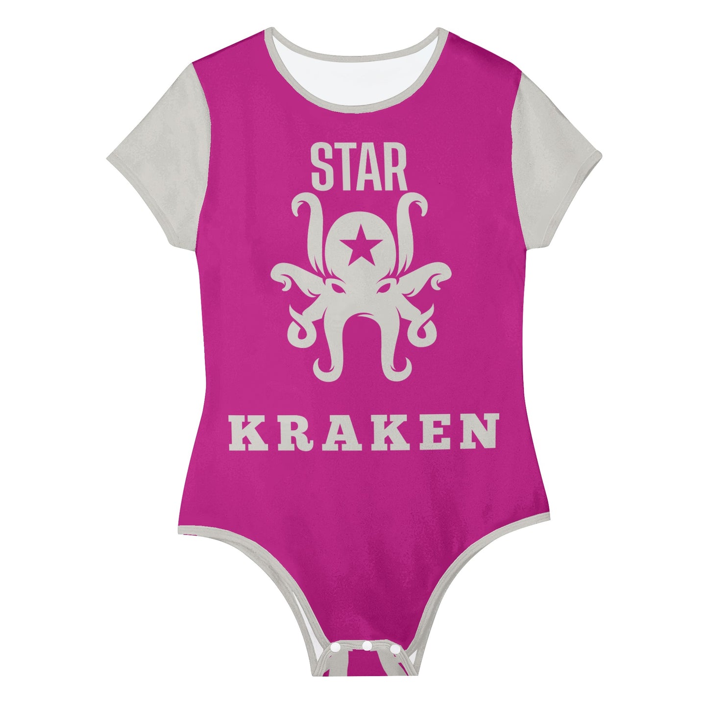 Star Kraken Womens Purple Soft Short Sleeve Bodysuit