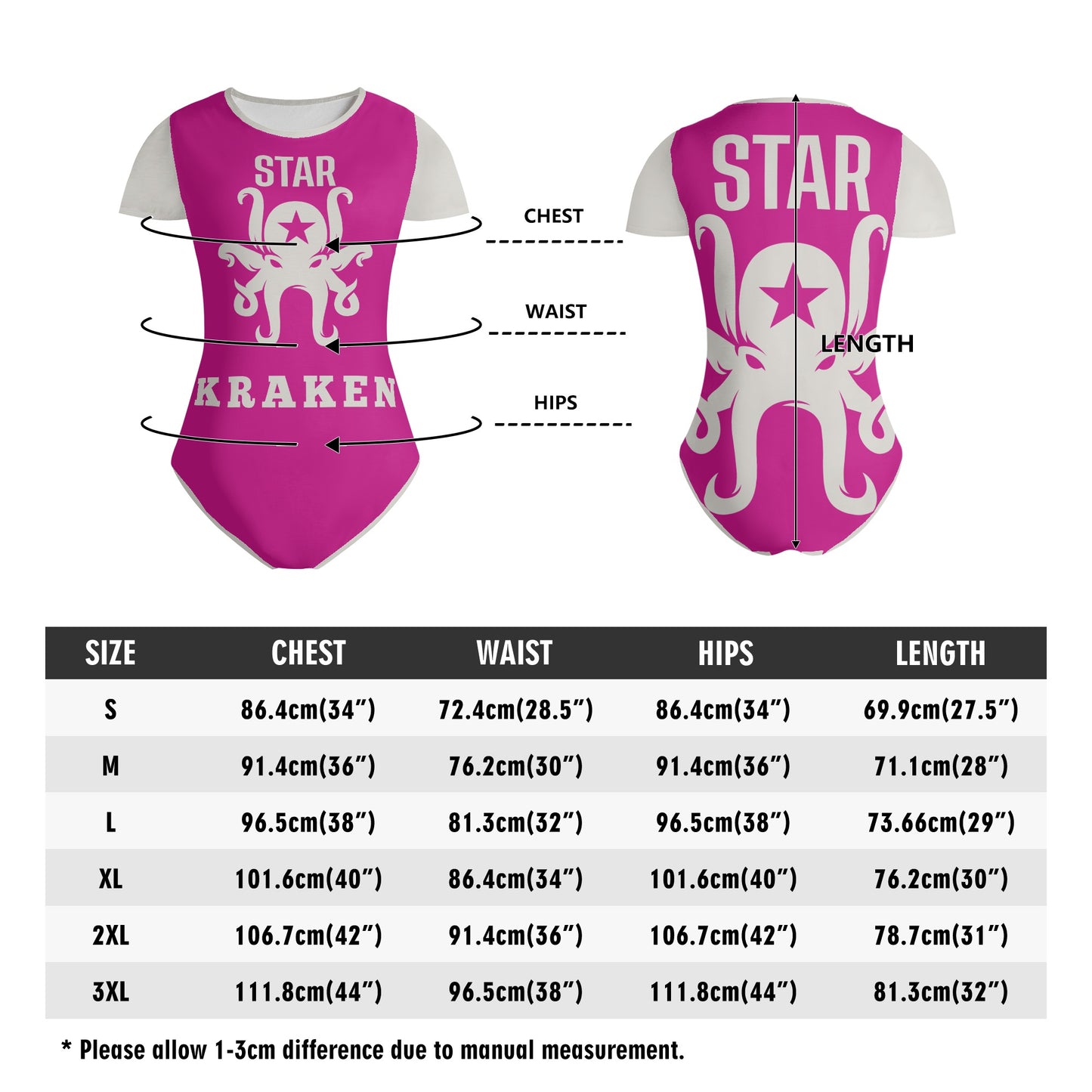 Star Kraken Womens Purple Soft Short Sleeve Bodysuit