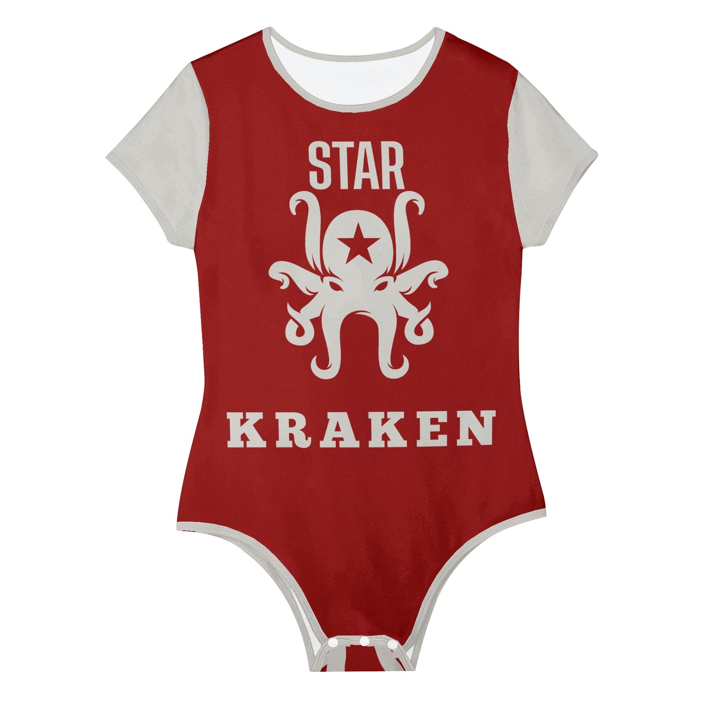 Star Kraken Womens Maroon Soft Short Sleeve Bodysuit