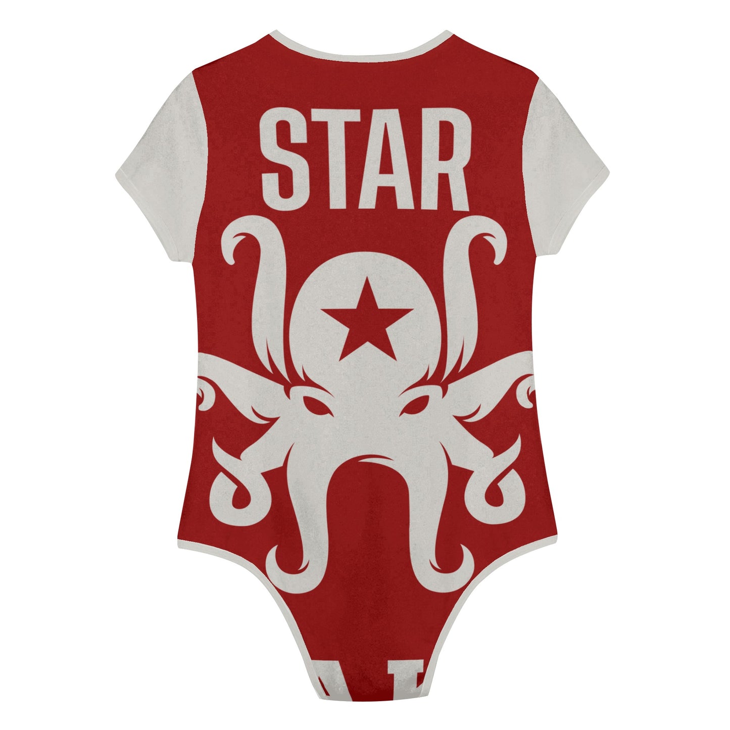 Star Kraken Womens Maroon Soft Short Sleeve Bodysuit