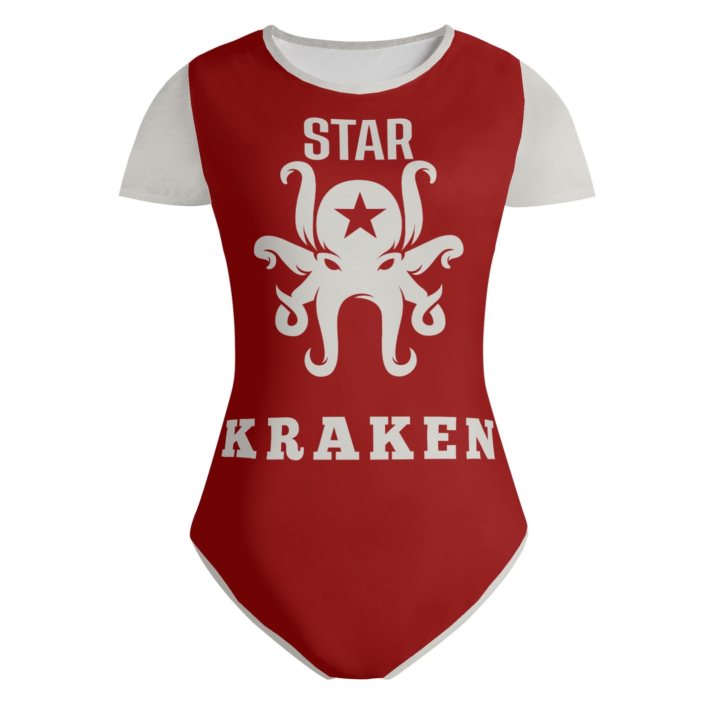 Star Kraken Womens Maroon Soft Short Sleeve Bodysuit