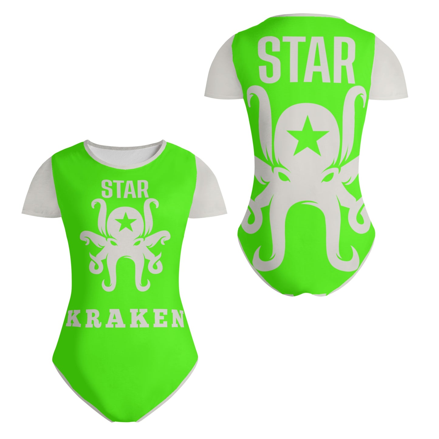 Star Kraken Womens Goo Green Soft Short Sleeve Bodysuit