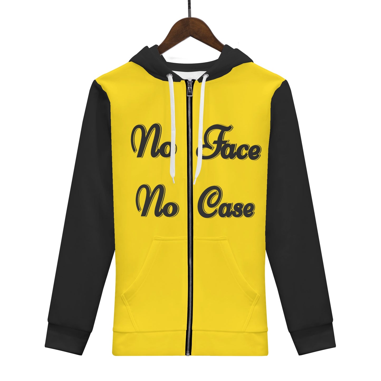 No Face, No Case Womens Gold  Up Hoodie