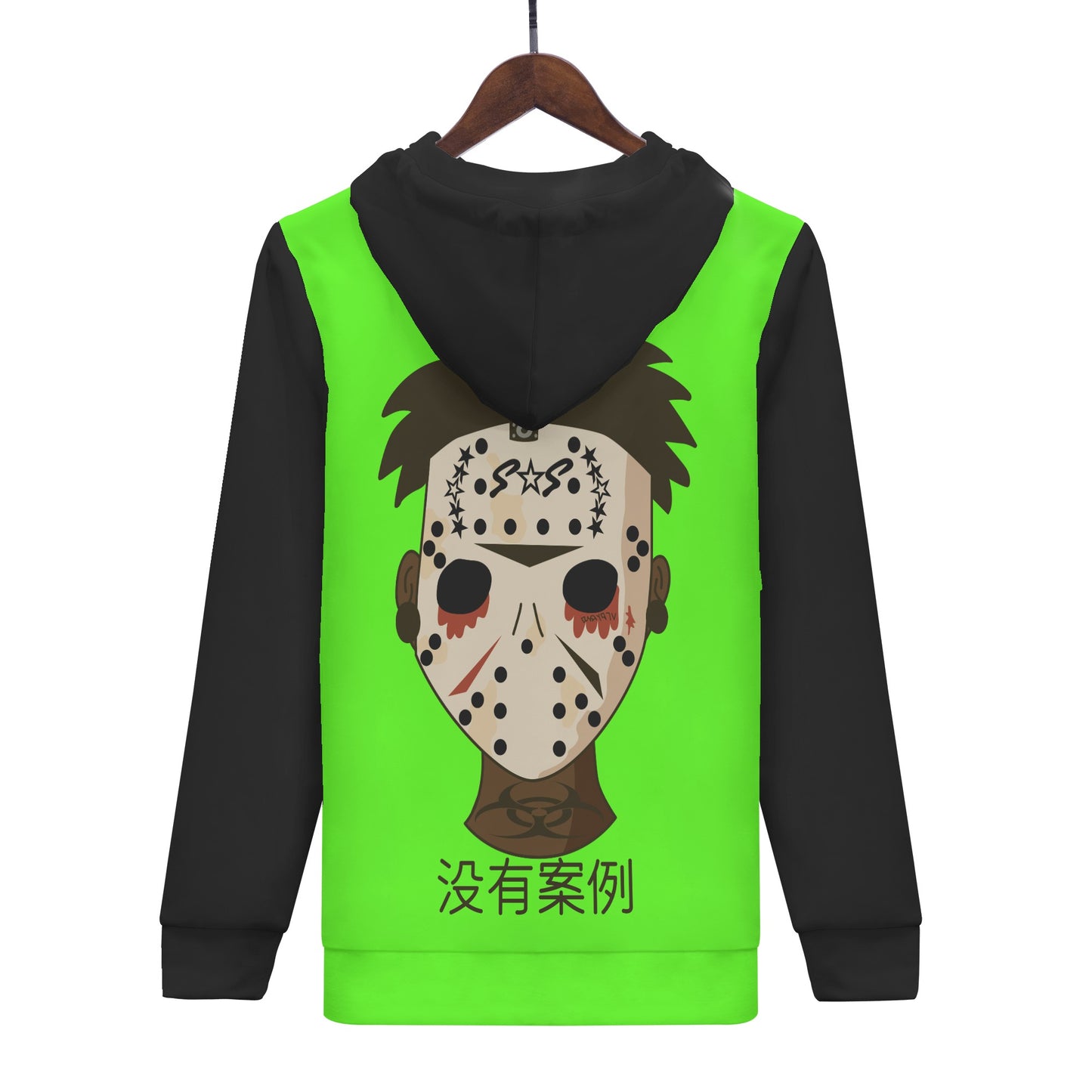 No Face, No Case Womens Goo Green Zip Up Hoodie