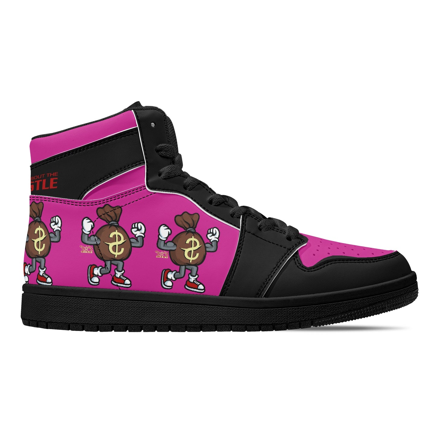 T.T.D (Ten Toes Down) Mens Purple/Black High Top Leather Star Kicks