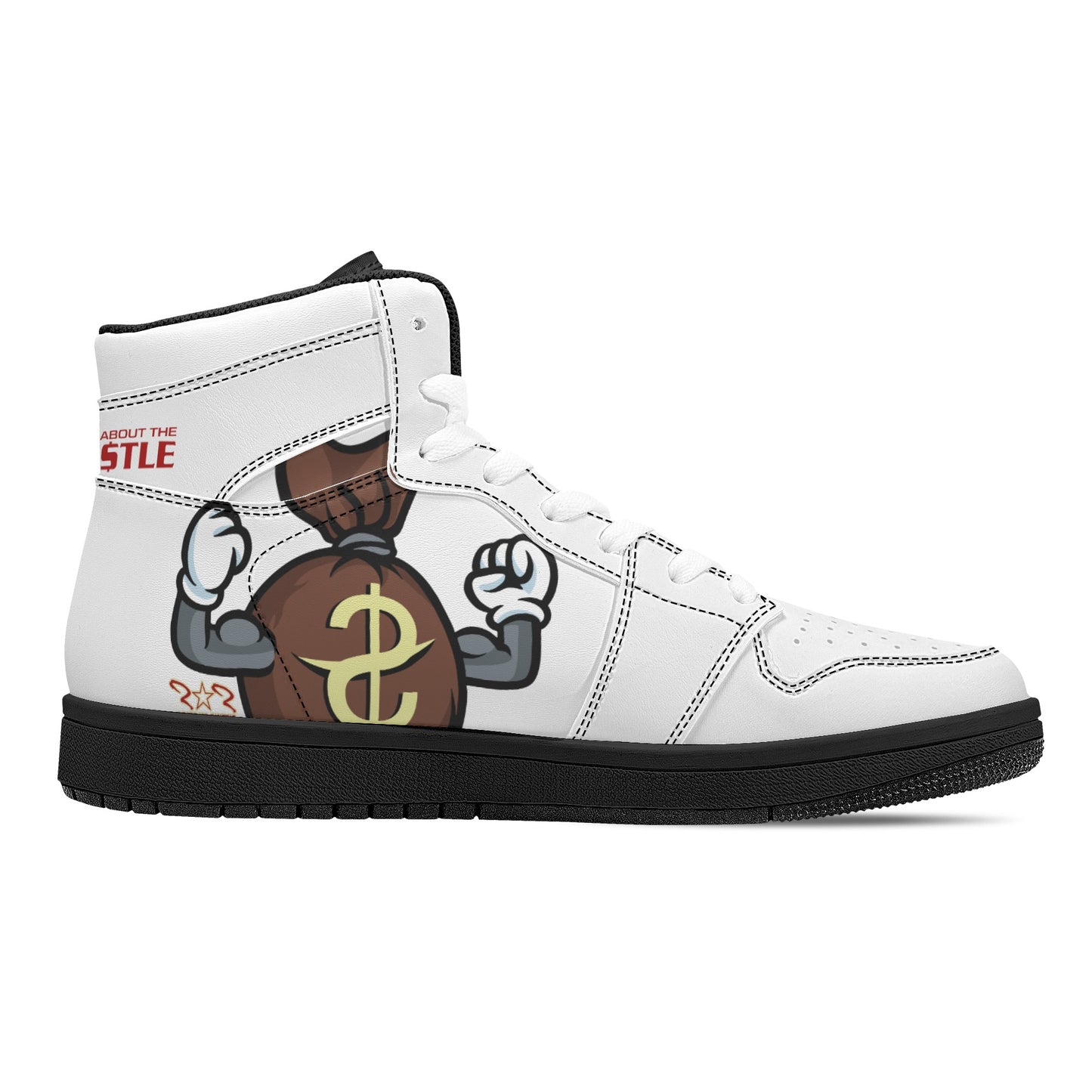 T.T.D (Ten Toes Down) Mens White High Top Leather Star Kicks