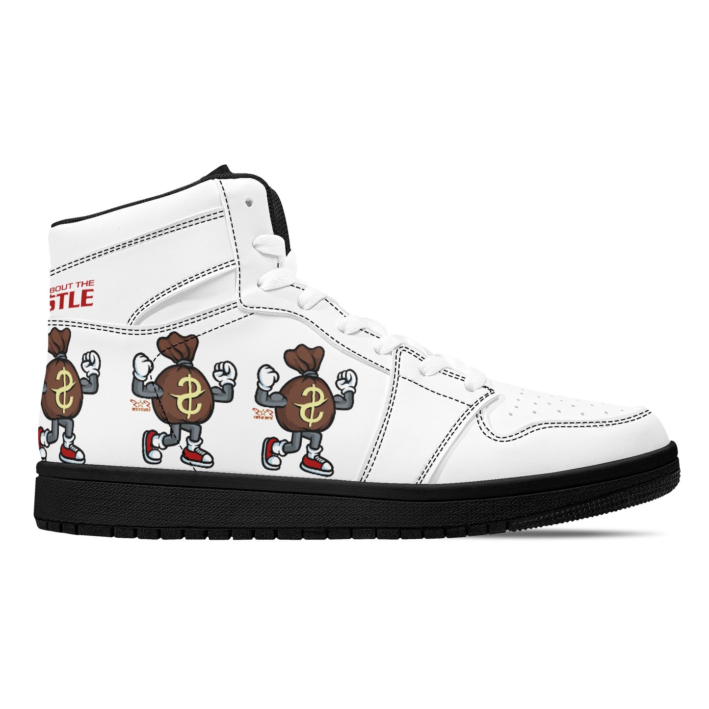 T.T.D (Ten Toes Down) Mens White High Top Leather Star Kicks