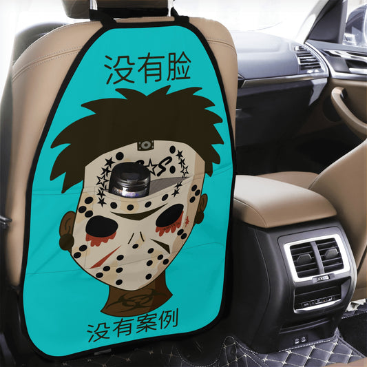 No Face, No Case Turquoise Car Back Seat Organizer Protector