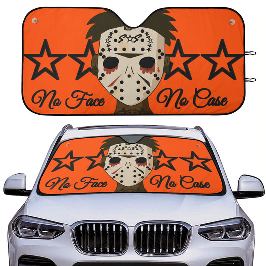 No Face, No Case  Dark Orange Car Auto Sun Shade