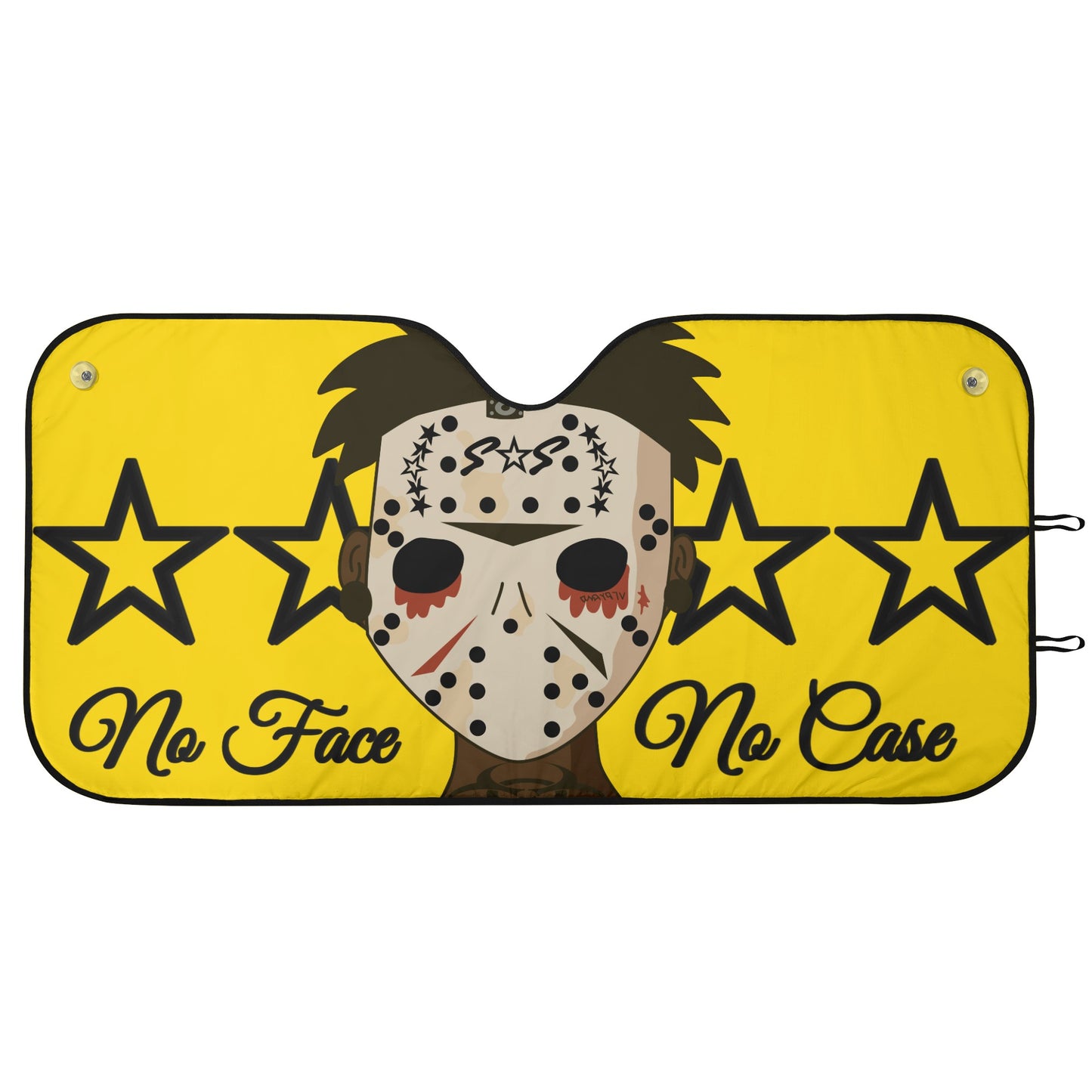 No Face, No Case Gold Car Auto Sun Shade