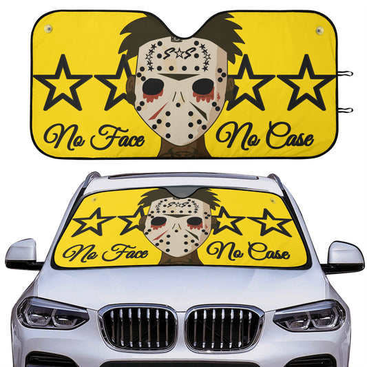 No Face, No Case Gold Car Auto Sun Shade