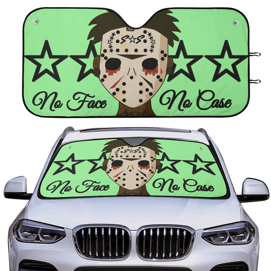 No Face, No Case Mint Green Car Auto Sun Shade