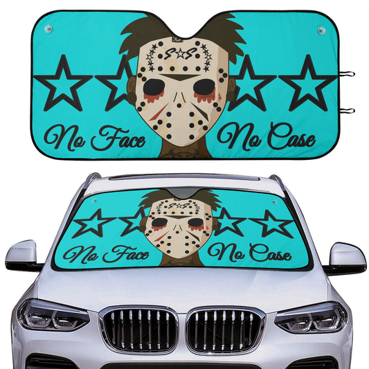 No Face, No Case Turquoise Car Auto Sun Shade