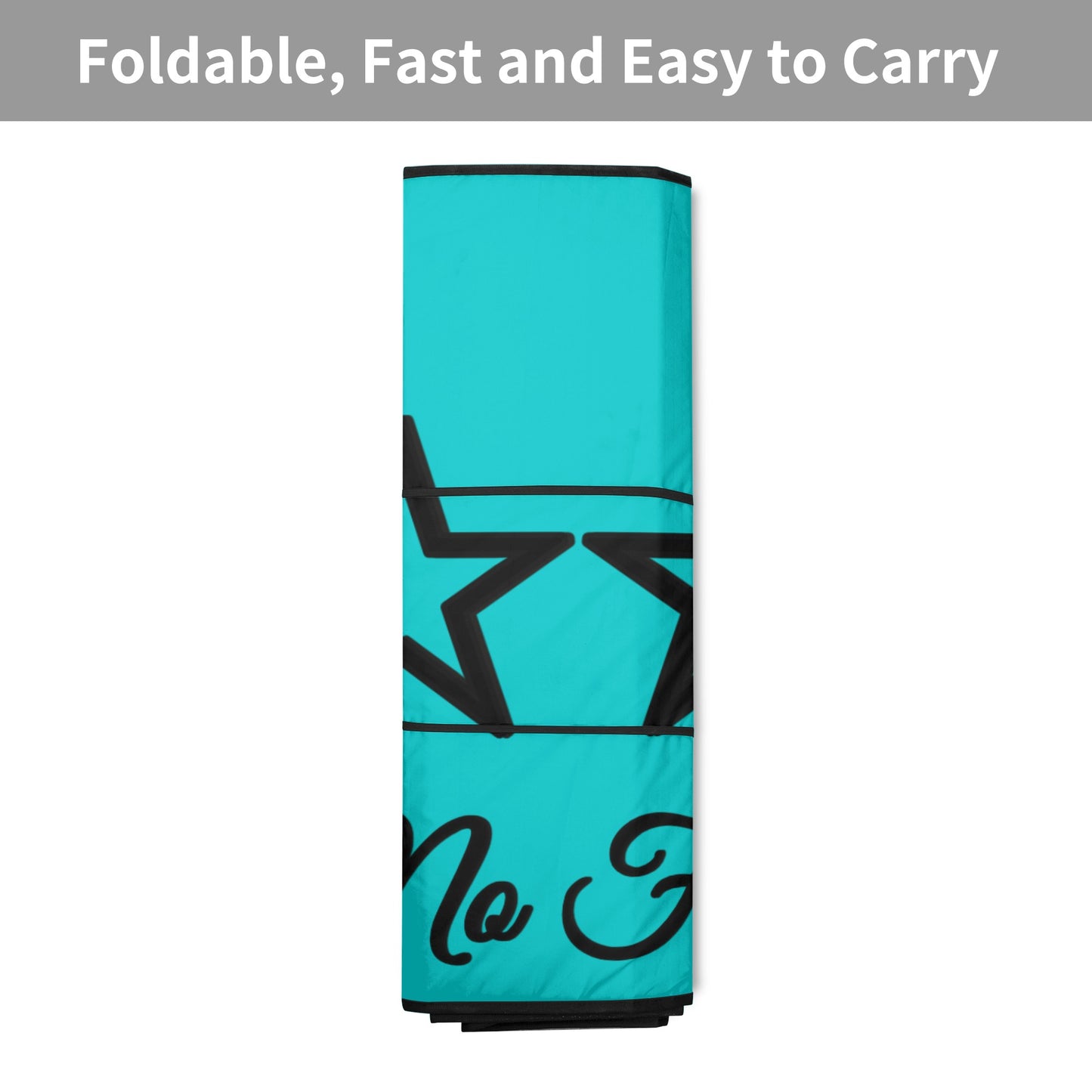 No Face, No Case Turquoise Car Auto Sun Shade