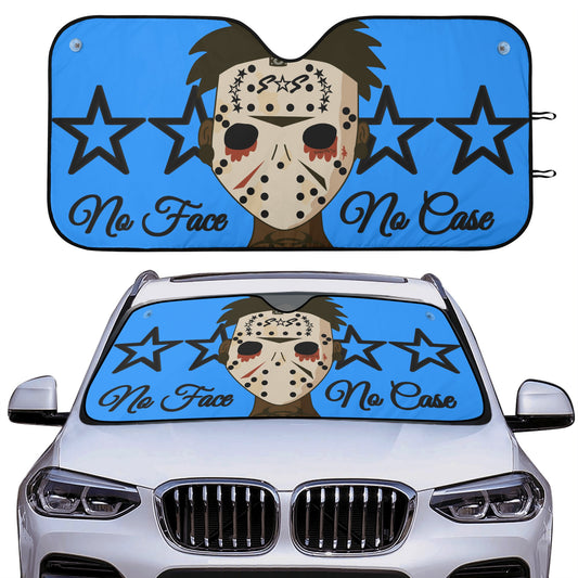 No Face, No Case Blue Car Auto Sun Shade