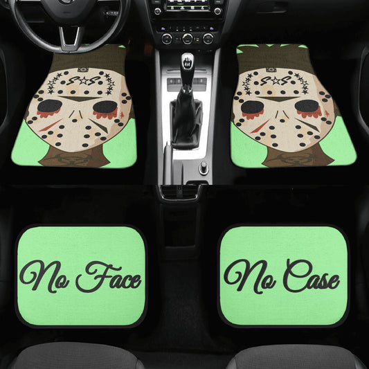 No Face, No Case Mint Green Back and Front Car Floor Mats