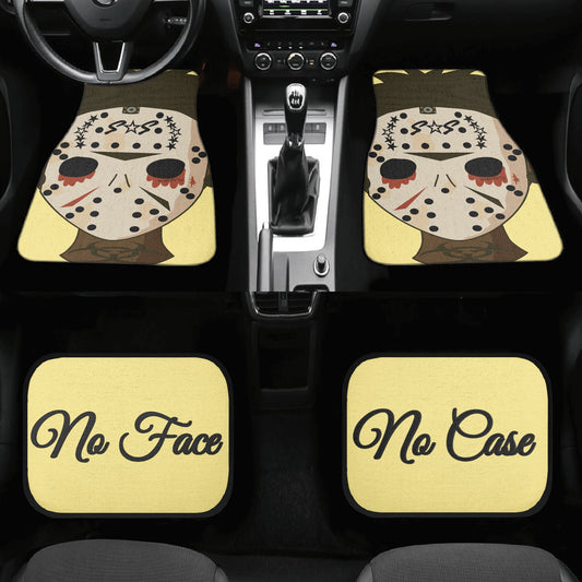 No Face, No Case Tan Back and Front Car Floor Mats