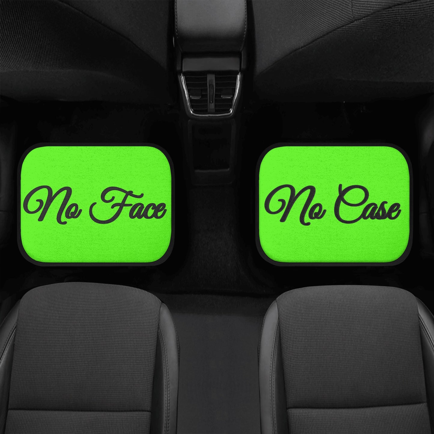 No Face, No Case Goo Green Back and Front Car Floor Mats