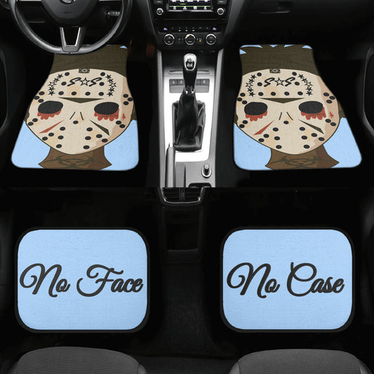 No Face, No Case Sky Blue Back and Front Car Floor Mats