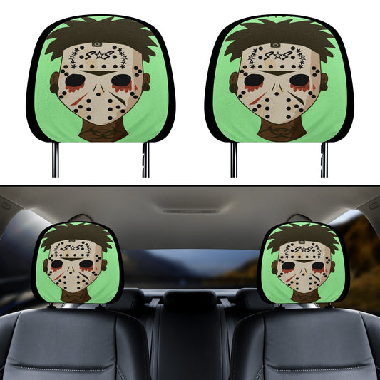 No Face, No Case Mint Green Car Headrest Covers