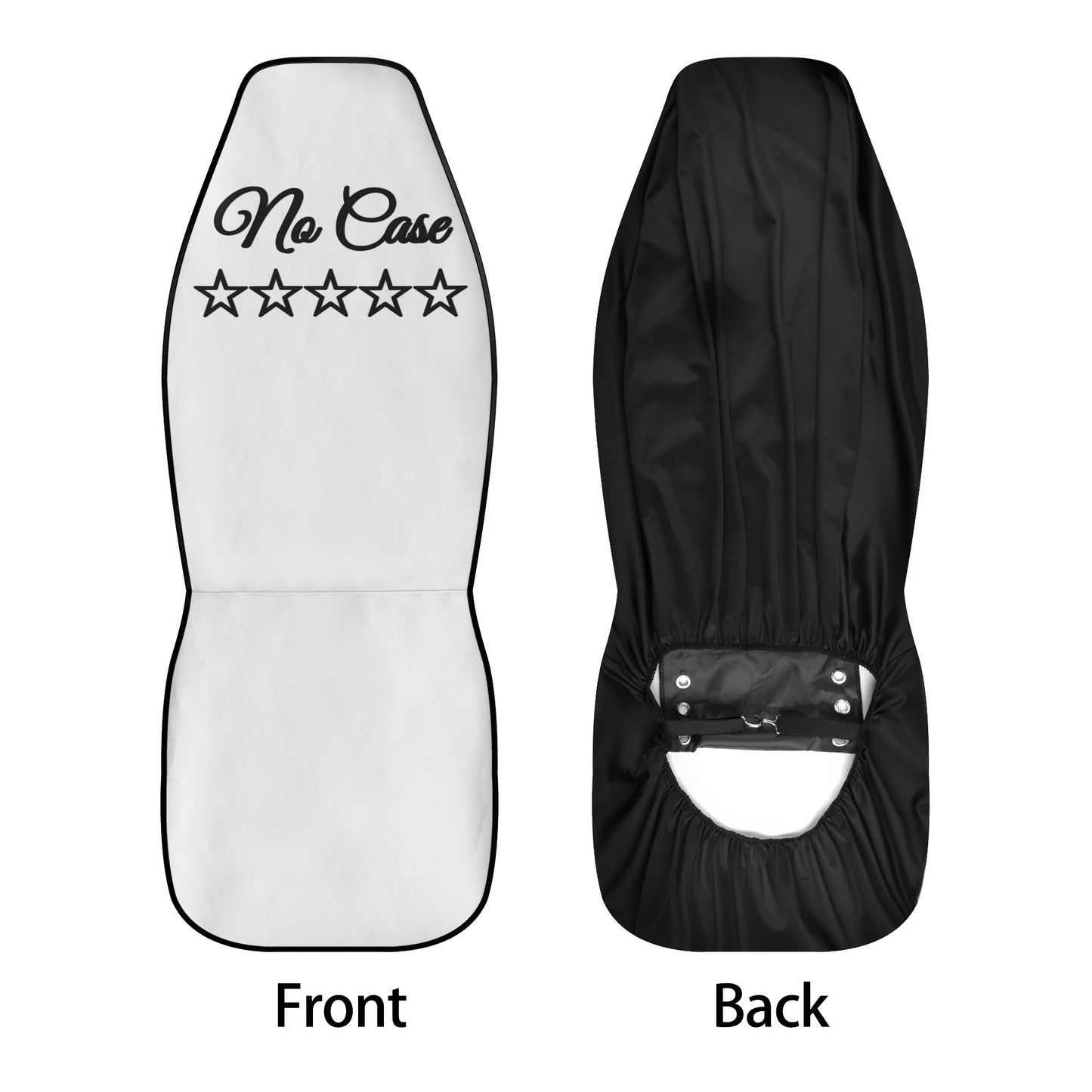 No Face, No Case White Car Seat Cover Set