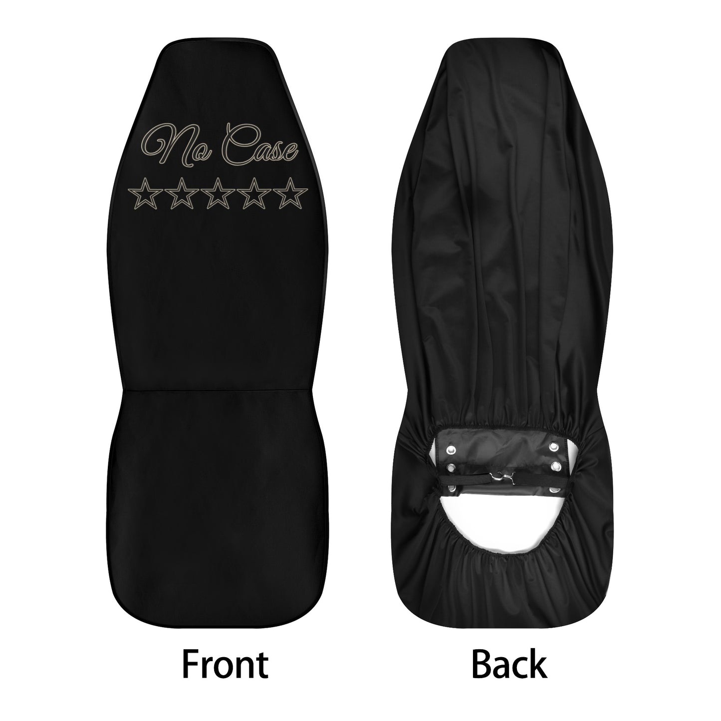 No Face, No Case Black Car Seat Cover Set