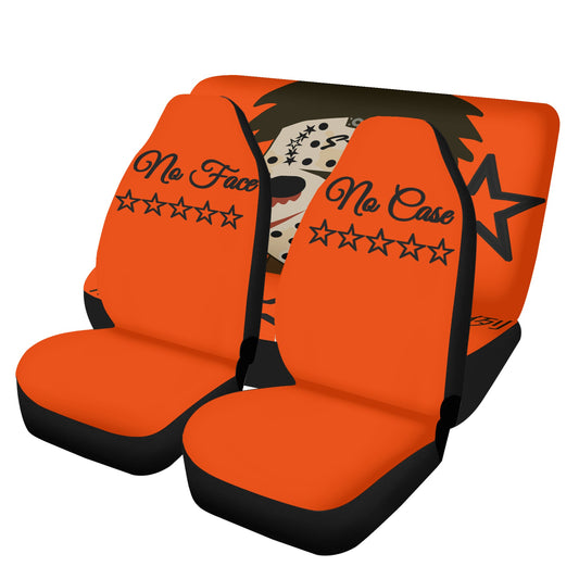 No Face, No Case Dark Orange Car Seat Cover Set