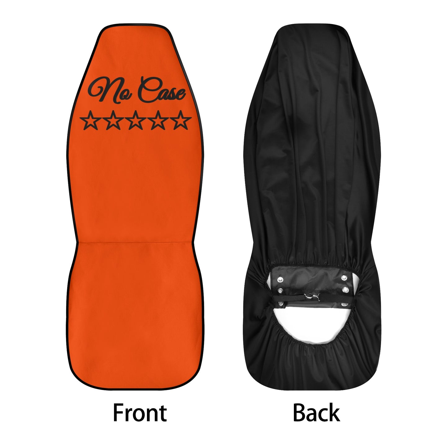 No Face, No Case Dark Orange Car Seat Cover Set