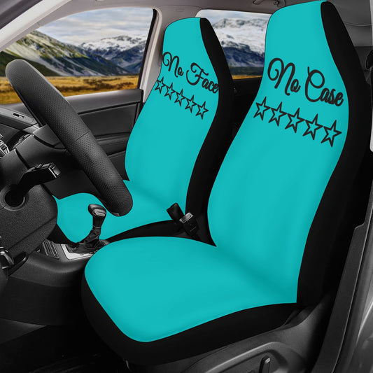 No Face, No Case Turquoise Car Seat Cover Set