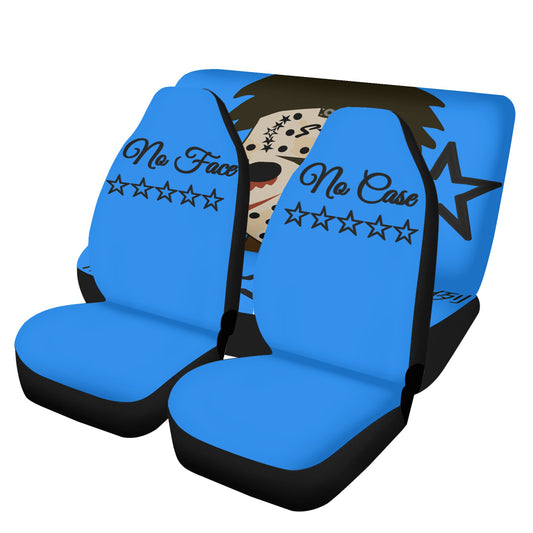 No Face, No Case Blue Car Seat Cover Set