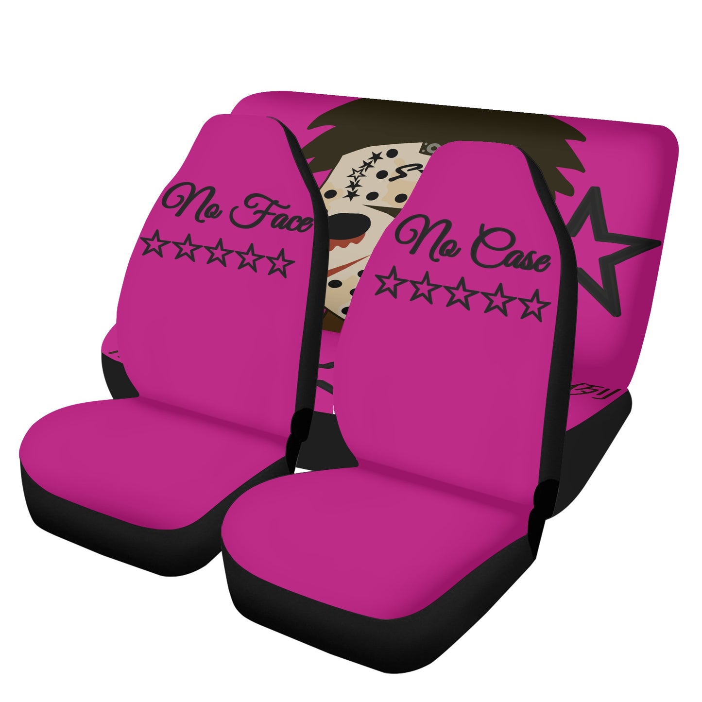 No Face, No Case Purple Car Seat Cover Set