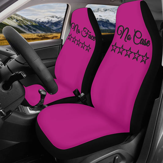 No Face, No Case Purple Car Seat Cover Set