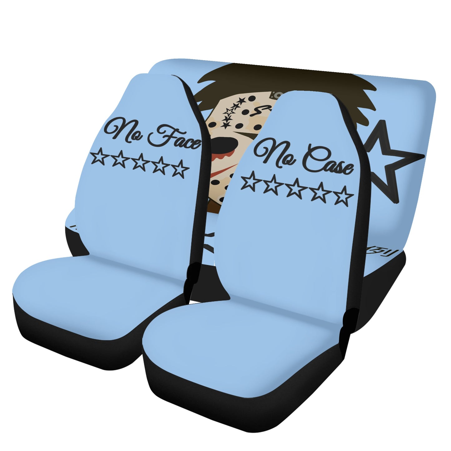 No Face, No Case Sky Blue Car Seat Cover Set