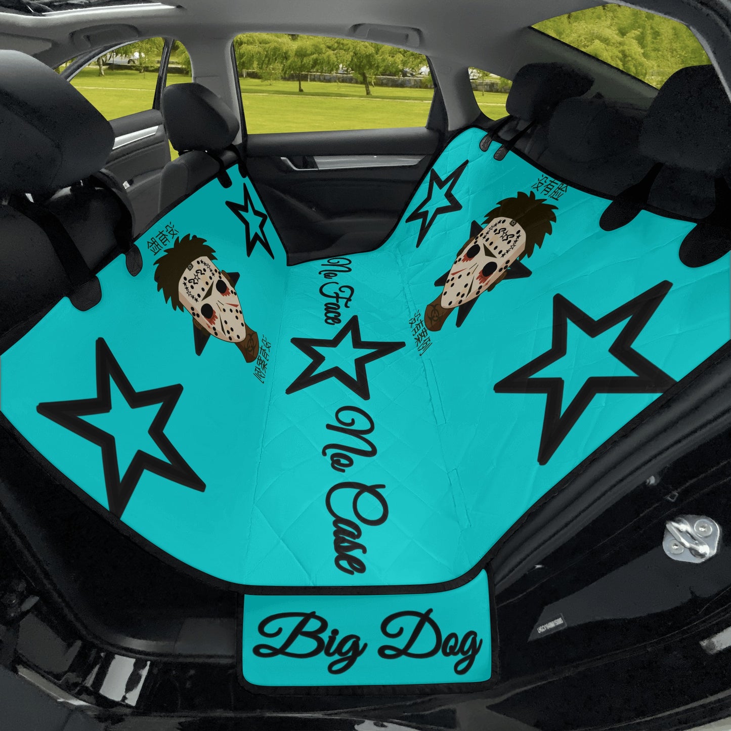 No Face, No Case Turquoise Car Pet Seat Covers